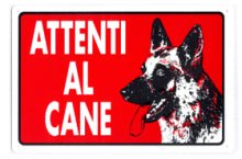 S.PVC ATTENTI AL CANE 30X20 - La Tua Ferramenta Online®